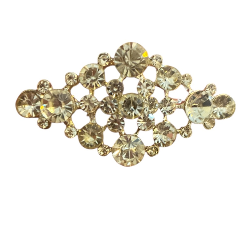 Silver Crystal Brooch